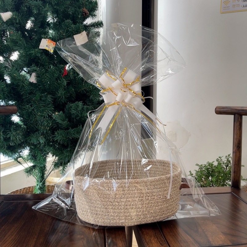 Малка тъкана кошница за съхранение с дръжка, памучно въже (Модел: x-0103; Категория: кошница за съхранение; Стил: модерен минимализъм; Пускане: лято 2025 г.)