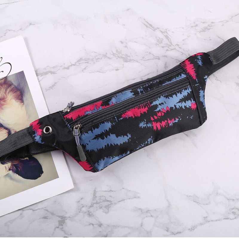 Vyrinė drobės juosmens krepšys, gatvės stilius, anti-theft funkcija, raidžių raštas, kamufliažinis modelis (Stilius: street trend; Medžiaga: drobė; Funkcija: anti-theft; Raštas: raidės; Modelis: kamufliažinis juosmens krepšys)