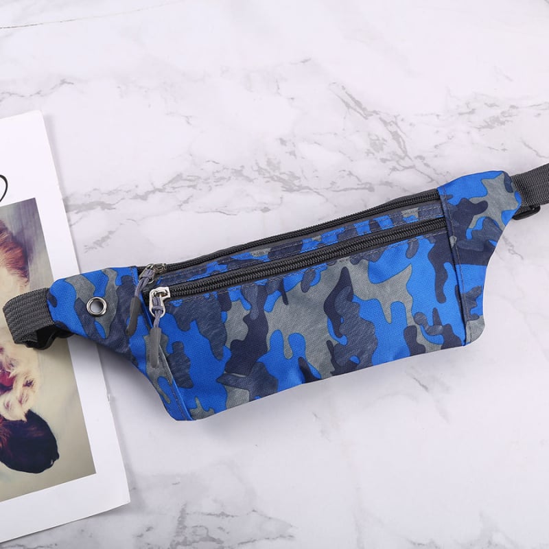 Vyrinė drobės juosmens krepšys, gatvės stilius, anti-theft funkcija, raidžių raštas, kamufliažinis modelis (Stilius: street trend; Medžiaga: drobė; Funkcija: anti-theft; Raštas: raidės; Modelis: kamufliažinis juosmens krepšys)