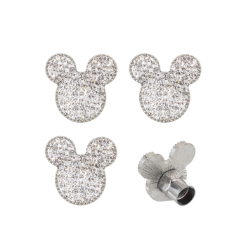 Capac ventil anvelope auto cu diamant în formă de ursuleț | metalic, model: ursuleț, universal, protecție împotriva prafului și decorativ