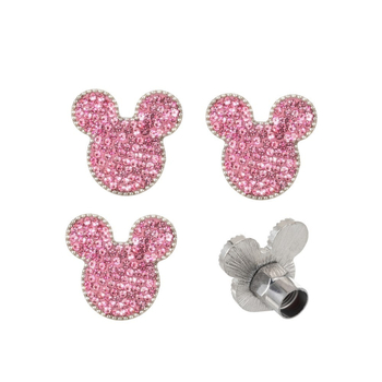 Capac ventil anvelope auto cu diamant în formă de ursuleț | metalic, model: ursuleț, universal, protecție împotriva prafului și decorativ