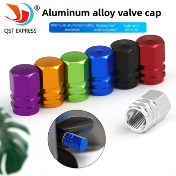 Alumīnija sakausējuma sešstūra ventila vāciņš auto riepām – putekļu necaurlaidība un gaisa noplūdes aizsardzība, saderīgs ar Schrader ventilu