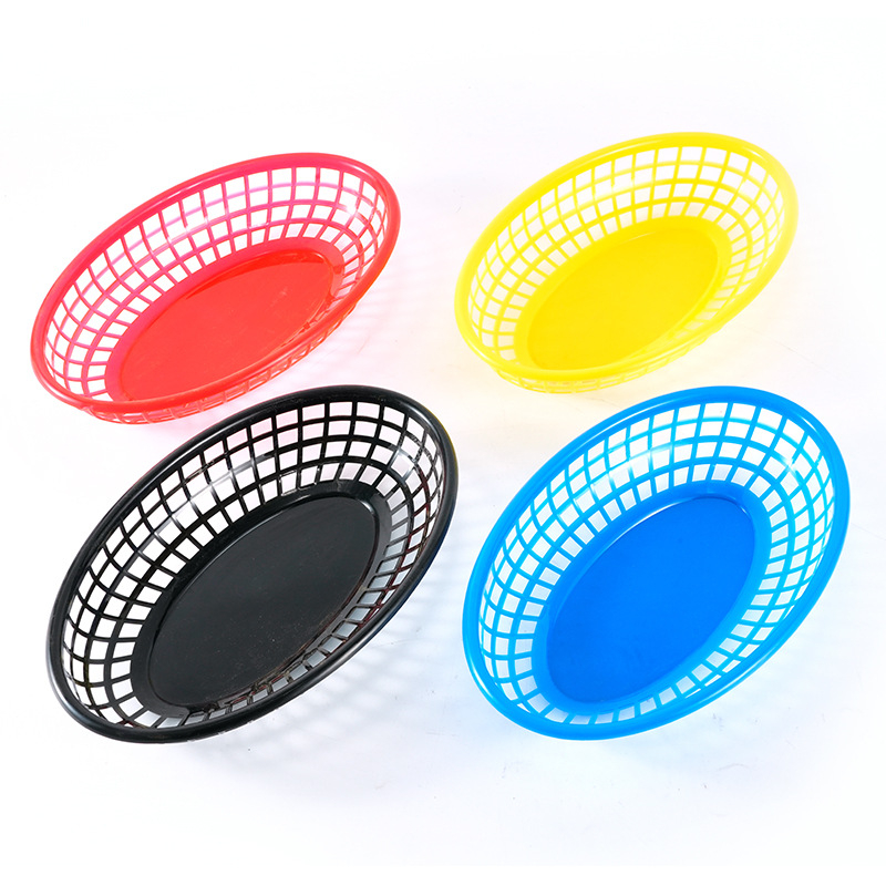 Пластмасова кошница за бързо хранене – лодкова форма, хамбургер и пържени картофи, марка Miao jin, модел 2025, прост стил