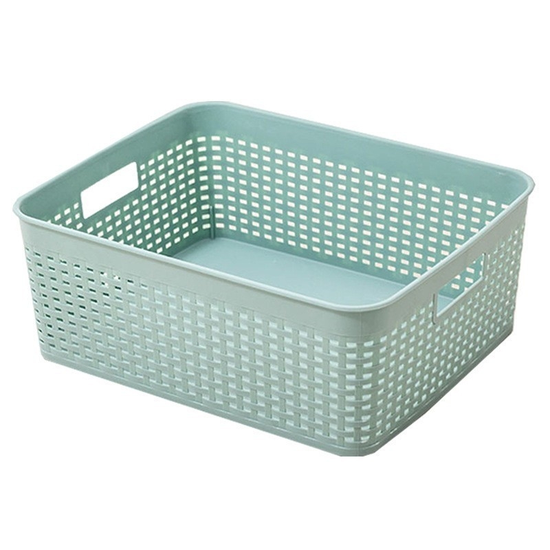 PP téglalap alakú asztali tárolókosár fogantyúval — többfunkciós tároló játékokhoz, harapnivalókhoz és irodai kellékekhez