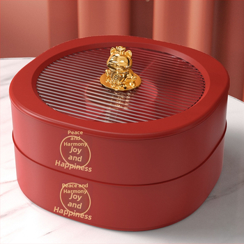 Пластмасова плодова чиния с отделение за ядки и бонбони — Le Xiaoman; Новокитайски стил; Първокласно качество