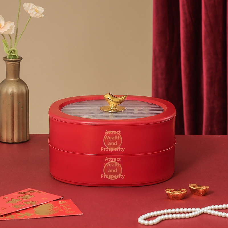 Пластмасова плодова чиния с отделение за ядки и бонбони — Le Xiaoman; Новокитайски стил; Първокласно качество