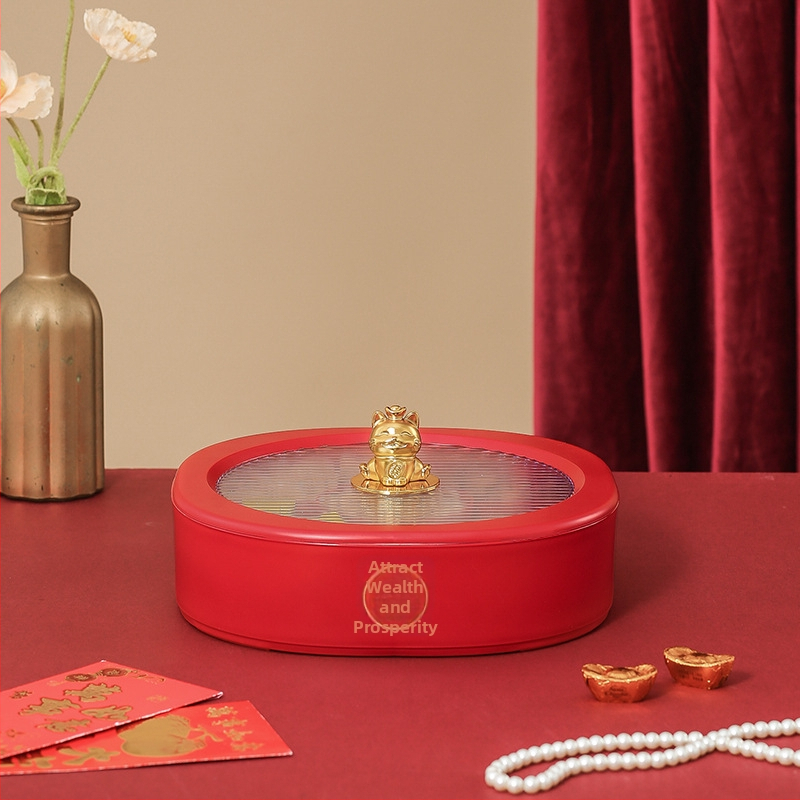 Пластмасова плодова чиния с отделение за ядки и бонбони — Le Xiaoman; Новокитайски стил; Първокласно качество