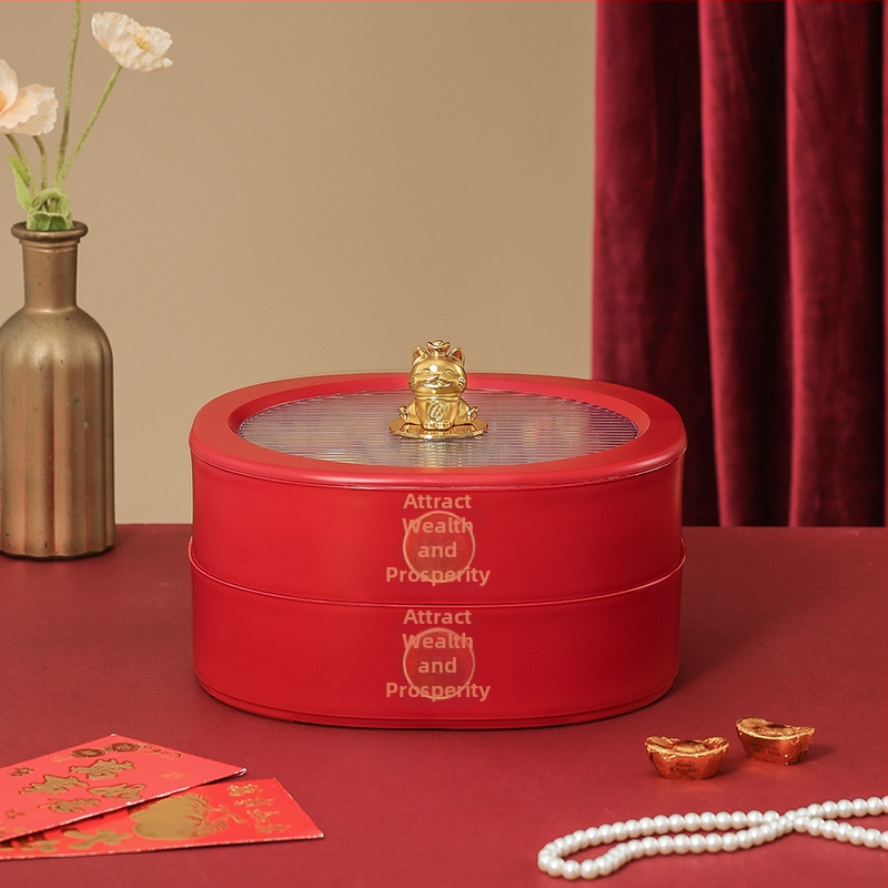 Пластмасова плодова чиния с отделение за ядки и бонбони — Le Xiaoman; Новокитайски стил; Първокласно качество