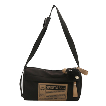 Crossbody torba od Oxford platna, oblik jastuka, zatvaranje na zip, mekana tekstura, s jednim remenom