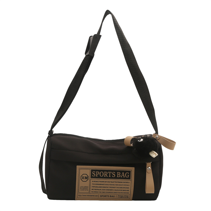 Crossbody torba od Oxford platna, oblik jastuka, zatvaranje na zip, mekana tekstura, s jednim remenom