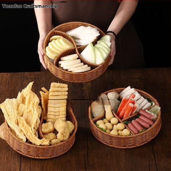Plastična podijeljena pladnja za Hot Pot i roštilj, kineski stil, premium kvaliteta