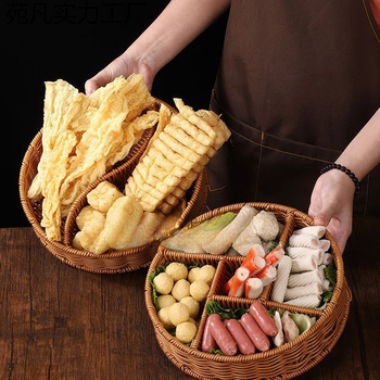 Plastična podijeljena pladnja za Hot Pot i roštilj, kineski stil, premium kvaliteta