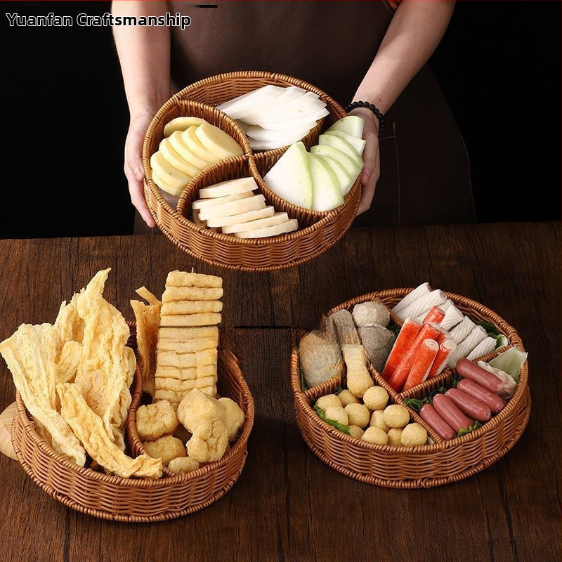 Plastična podijeljena pladnja za Hot Pot i roštilj, kineski stil, premium kvaliteta