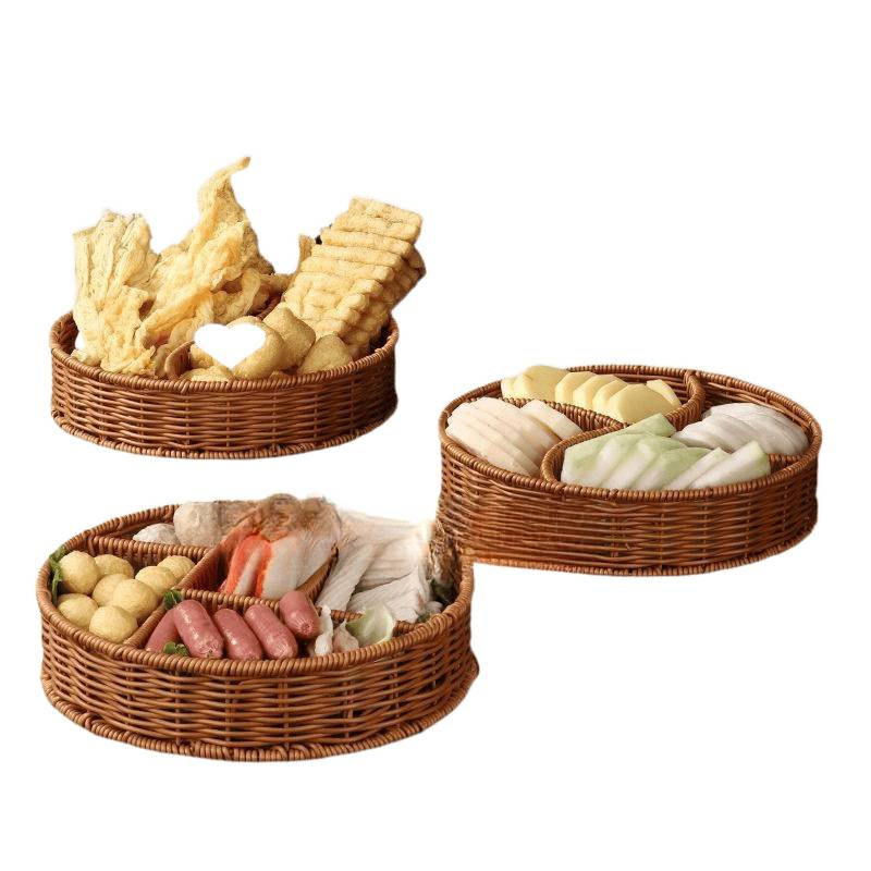 Plastična podijeljena pladnja za Hot Pot i roštilj, kineski stil, premium kvaliteta