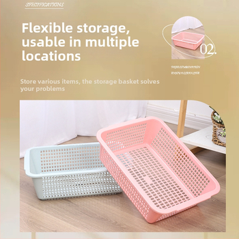 Pravouhlý plastový skladovací kôš s odtokom – Materiál: PP; Použitie: ovocie, zelenina, knihy a časopisy, oblečenie; Modely: 6011–6017