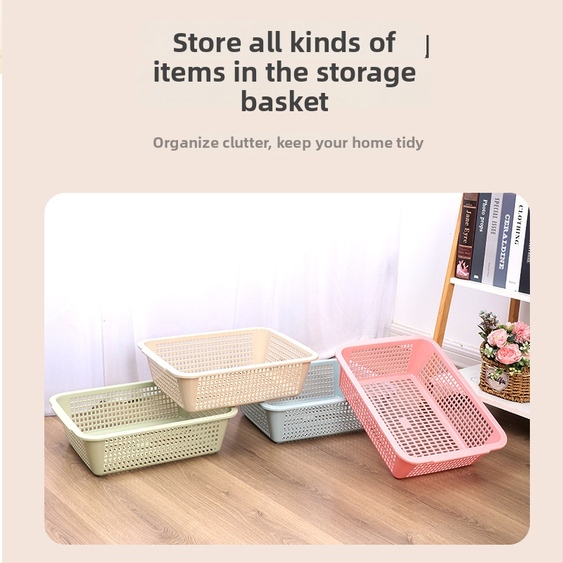 Pravouhlý plastový skladovací kôš s odtokom – Materiál: PP; Použitie: ovocie, zelenina, knihy a časopisy, oblečenie; Modely: 6011–6017