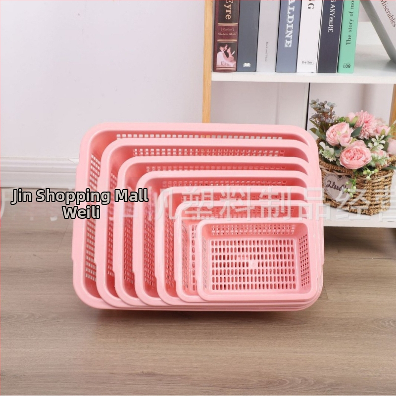 Pravouhlý plastový skladovací kôš s odtokom – Materiál: PP; Použitie: ovocie, zelenina, knihy a časopisy, oblečenie; Modely: 6011–6017