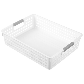 6561 Műanyag tárolókosár – nagy kapacitású, többfunkciós rendező a konyhába, fürdőszobába és az íróasztalhoz