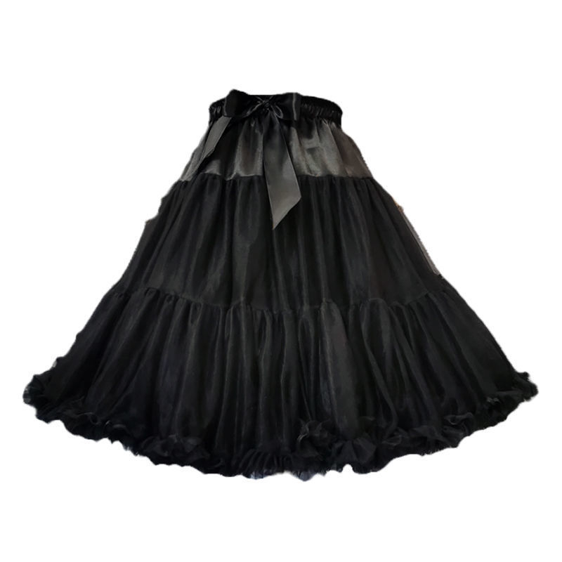 Lolita pántos szoknya bustle-stílussal, három acél gyűrű, kétszintes fonal, felnőttek, tavasz 2022
