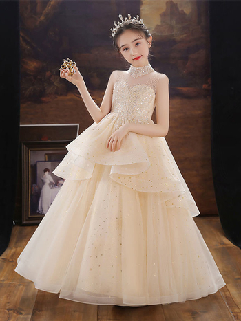 Gyerekeknek készült hercegnő ruha hálószövésű tutival előadásokra, lányoknak 3–8 éveseknek, tavasz-nyár-ősz, poliészter 95%