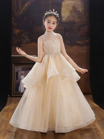 Gyerekeknek készült hercegnő ruha hálószövésű tutival előadásokra, lányoknak 3–8 éveseknek, tavasz-nyár-ősz, poliészter 95%