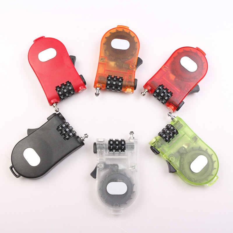 Szekrényzár behúzható acélszálas zsinórral és jelszavas védelemmel, Modell 507, műanyag kivitel, záróoszlopok közti távolság 500, mechanikus