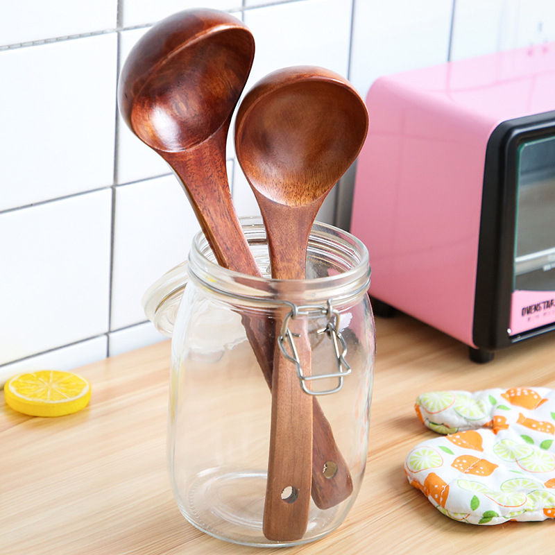 Fából készült kanál, japán stílus, Blessed márka, logónyomtatás, testreszabás elérhető