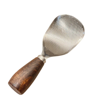 Lingură de orez, oțel inoxidabil 304, mâner din lemn, suport vertical, antiaderent