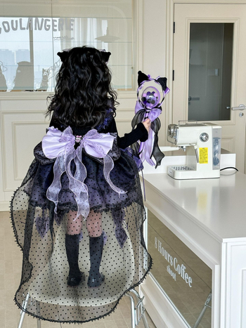 Dječja haljina princeza - Lolita stil, bez rukava, crtani otisak, poliester tkanina, pamučna podstava