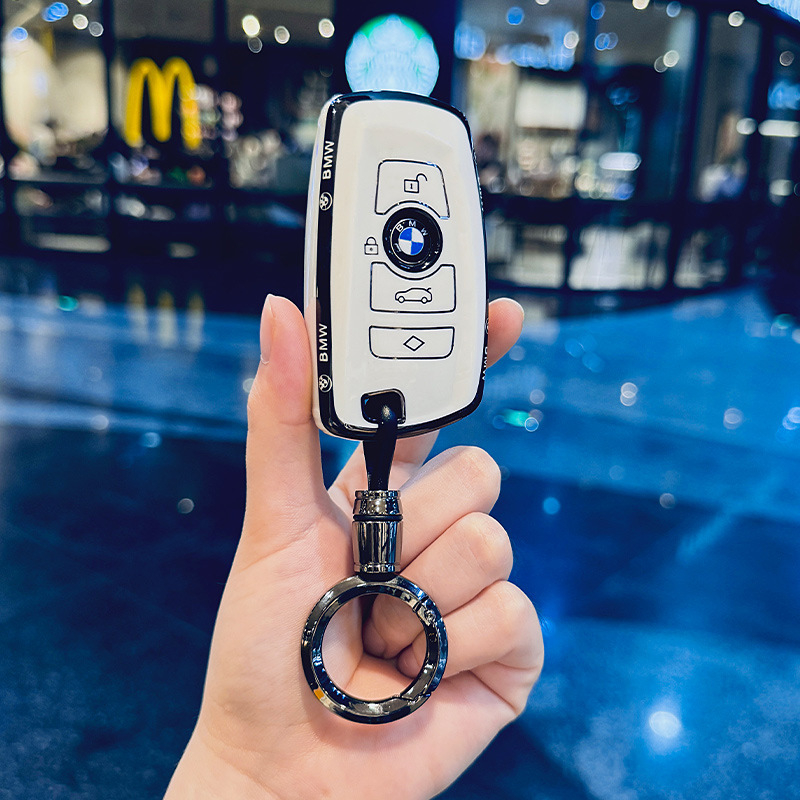 BMW TPU husă de cheie pentru seria 5 – husă protecție cu cataramă, personalizabilă
