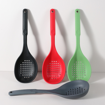 Lingură de gătit din silicon alimentar, rezistentă la temperaturi înalte, antiderapantă, anti-arzare, inserție nylon