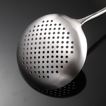 Yanxing set kuhinjskih alata od nehrđajućeg čelika s drškom od krušnog drveta — lopatica, skimmer, jušna žlica