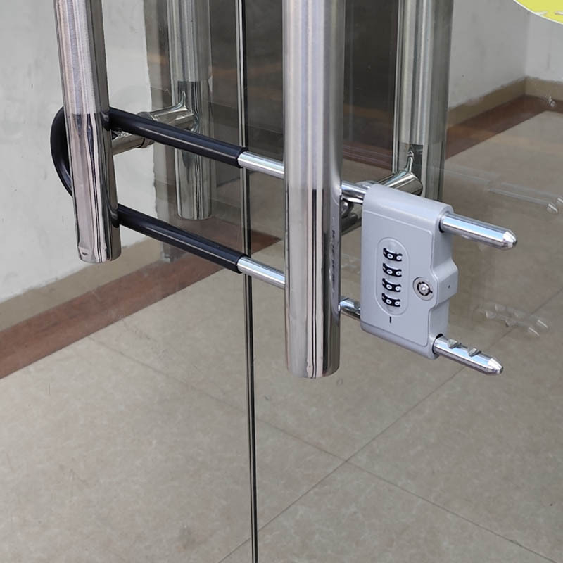 Qingshang паролно заключване за стъклени и плъзгащи врати, U-образно заключване против кражба с удължено заключващо лостче за магазини и офиси