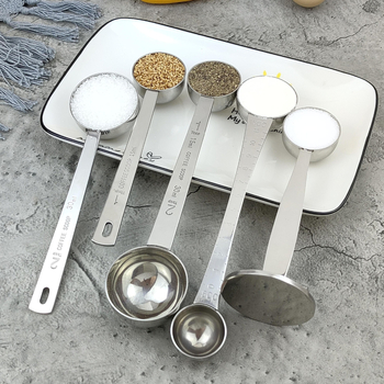 Zemeijia rozsdamentes acél hosszú nyelű mérőkanál graduációkkal