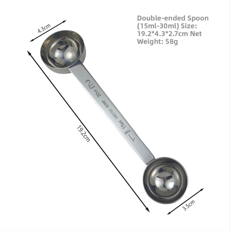 Zemeijia rozsdamentes acél hosszú nyelű mérőkanál graduációkkal