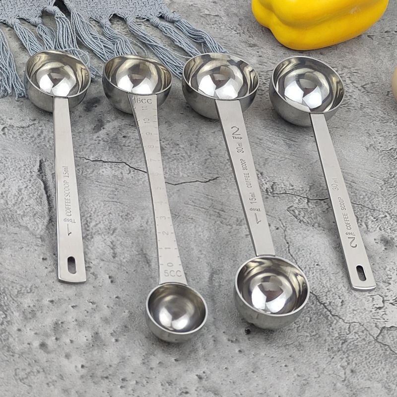 Zemeijia rozsdamentes acél hosszú nyelű mérőkanál graduációkkal