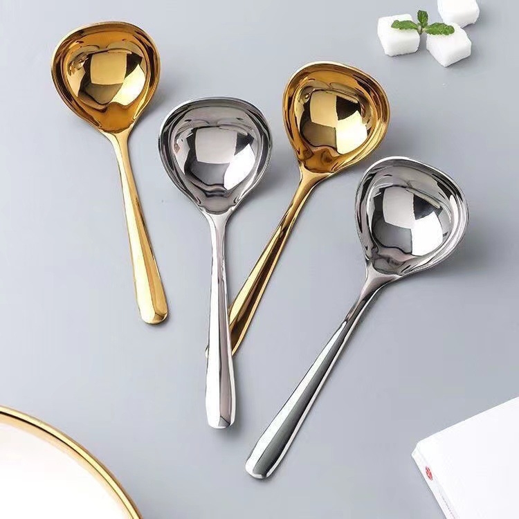 Lingură de supă cu cap mare, oțel inox 304, stil modern minimalist, finisaj oglindit, marca Kochi