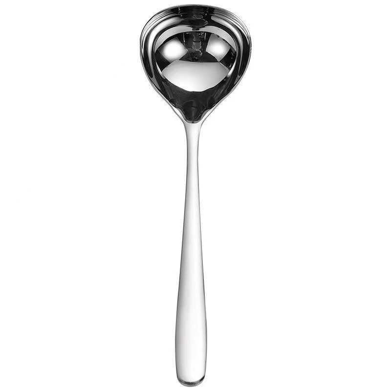 Lingură de supă cu cap mare, oțel inox 304, stil modern minimalist, finisaj oglindit, marca Kochi