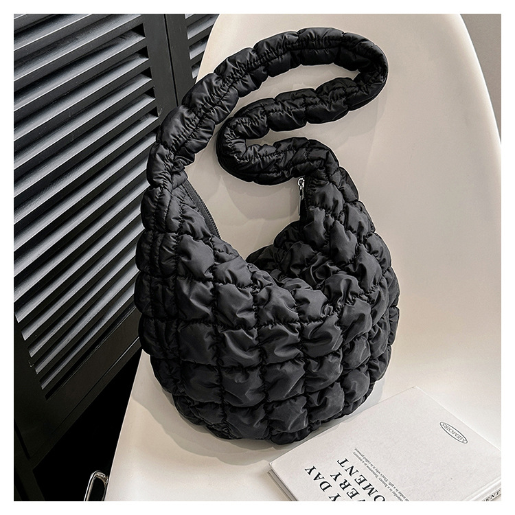 MMY Dumpling torba – Oxford materijal, crossbody s zipom, unutarnja džep sa zipom, jedna naramenica, gradski stil jednostavnosti