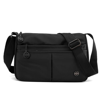 Aotian crossbody torbica od Oxford platna, vodoravni kvadratni oblik – zatvaranje na zip, laminirani pretinac, trodimenzionalan vanjski dizajn