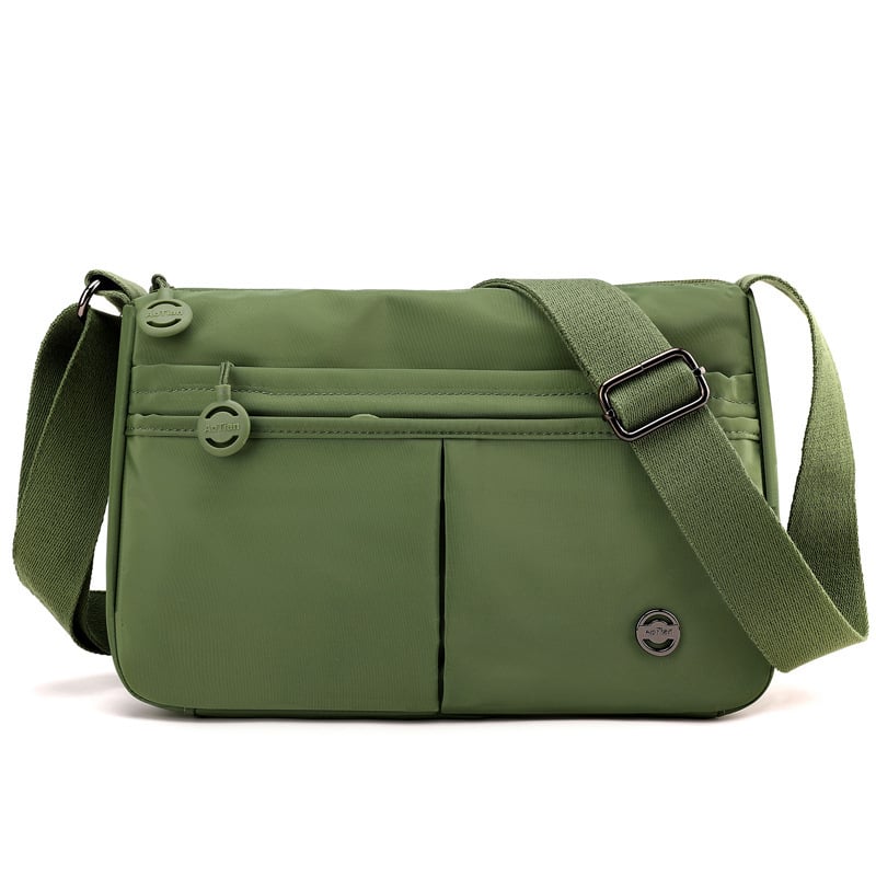 Aotian crossbody torbica od Oxford platna, vodoravni kvadratni oblik – zatvaranje na zip, laminirani pretinac, trodimenzionalan vanjski dizajn