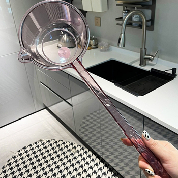 Водна лъжичка с дълга дръжка за домашна кухня и поливане на цветя, пластмасова, водно полиране, модерен прост стил, премиум качество