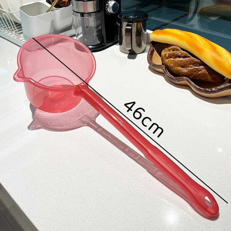 Водна лъжичка с дълга дръжка за домашна кухня и поливане на цветя, пластмасова, водно полиране, модерен прост стил, премиум качество