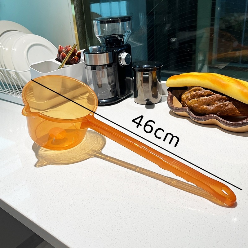 Водна лъжичка с дълга дръжка за домашна кухня и поливане на цветя, пластмасова, водно полиране, модерен прост стил, премиум качество