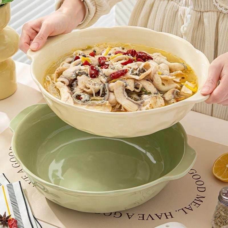 Porcelanska zdjela za juhu, jednostavan stil, pogodna za mikrovalnu, završni podglazurni kolor površina