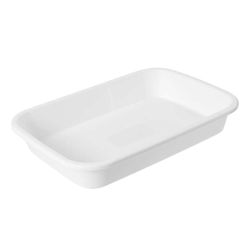 Kvadratna plastična pladanj, glatki uzorak, moder stil jednostavnosti; materijal: plastika, oblik: kvadrat, pogodna za hotele, obroke i čaj.