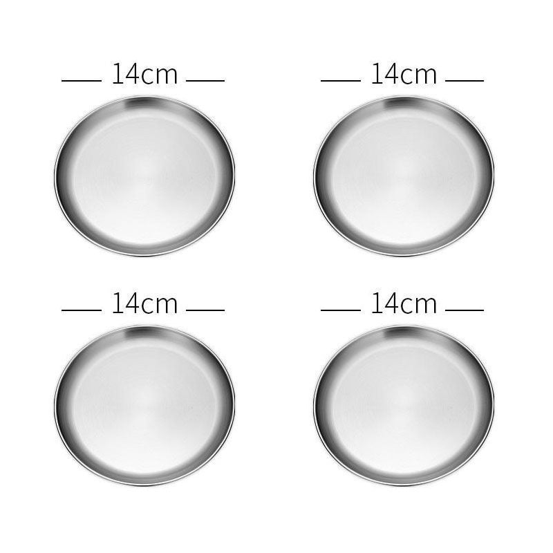 Комплект чинии за кости от неръждаема стомана – кръгла форма, модерен минимализъм, електроплакиране