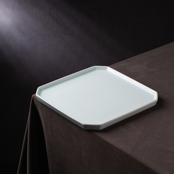 Porcelanski kvadratni tanjur, podglazurni završetak, kineski stil, pogodna za mikrovalnu