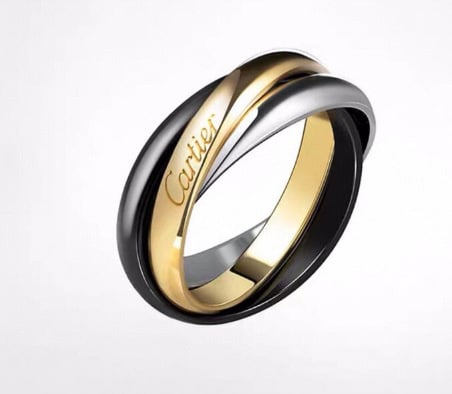 Prsten od srebra 925, CNC dijamantno postavljanje, U-oblik Geometrijski dizajn, trostruki prsten, puni dijamant