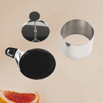 Комплект от три кръгли форми за печене от неръждаема стома́на — за оформяне на студени блюда, лесен за употреба